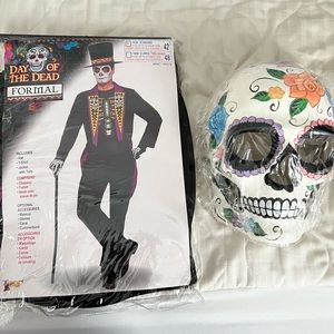 Day of the Dead men’s Halloween costume with mask